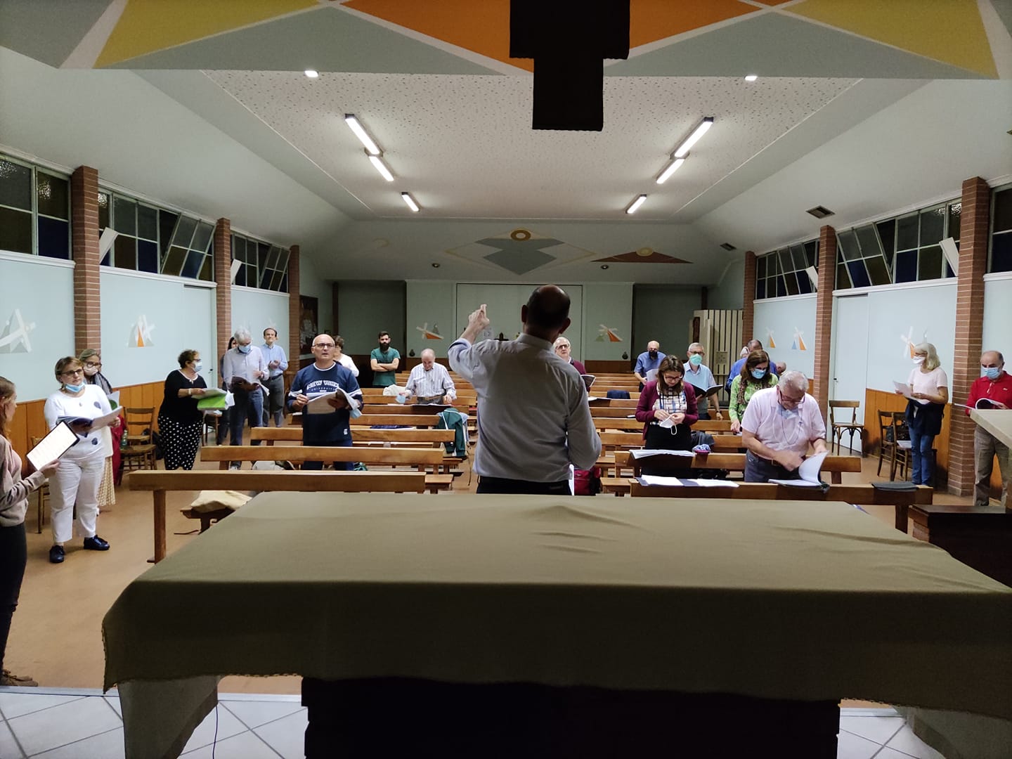 Le prove del coro per il concerto del 9 ottobre 2021