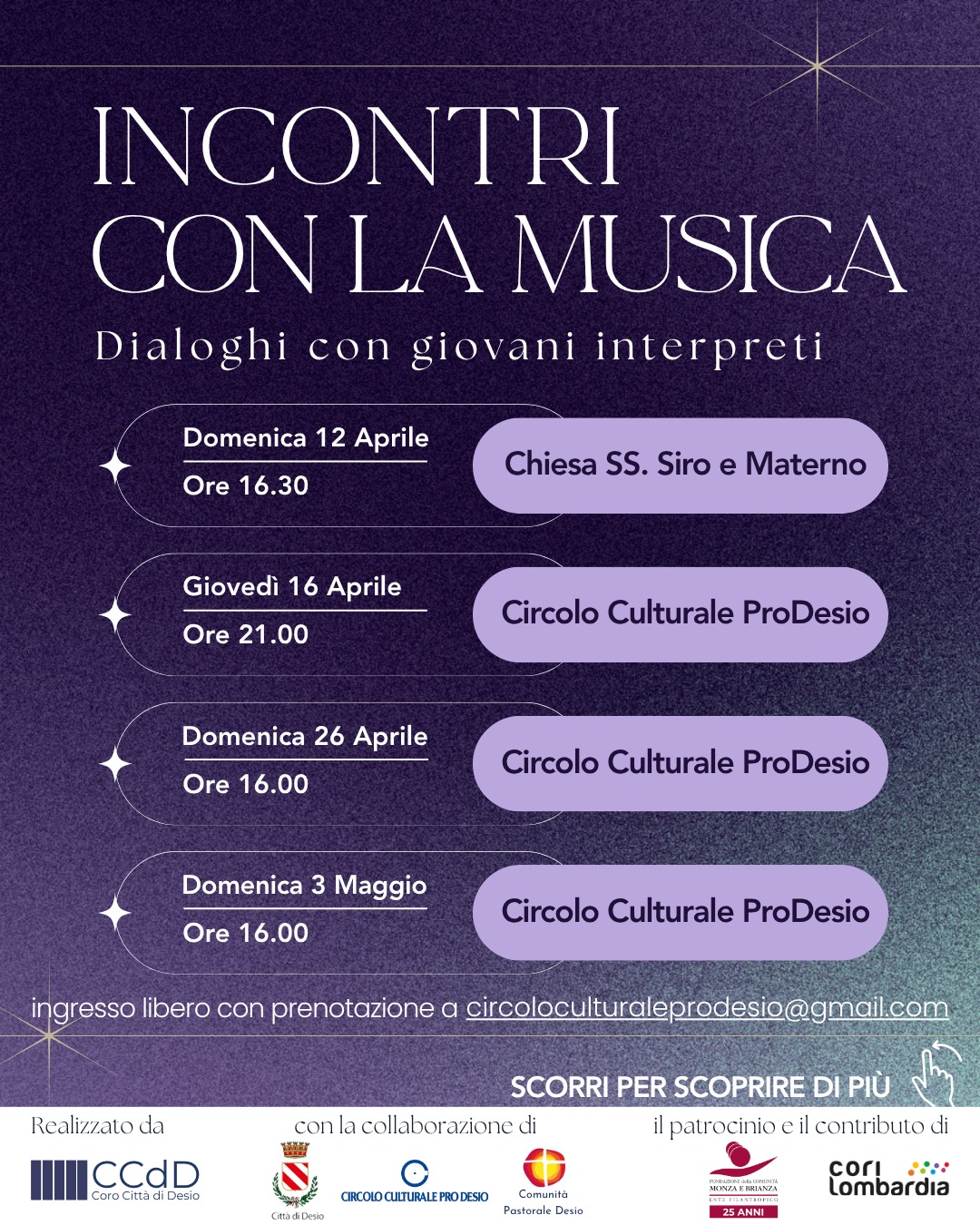 La locandina dell'iniziativa